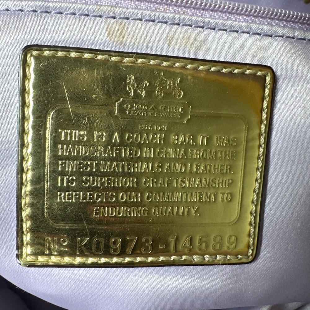 Vintage Coach Poppy Satchel Bag Multicolor Floral Gold Metallic Trim 14589 - Picture 12 of 13